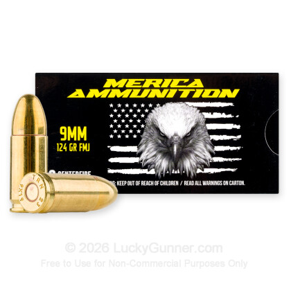 Image 2 of Merica Ammunition 9mm Luger (9x19) Ammo
