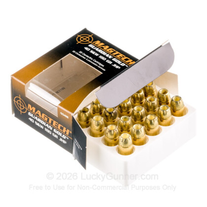 Large image of 40 S&W Ammo - 180 gr JHP - Magtech Guardian Gold 40 S&W Ammunition - 20 Rounds