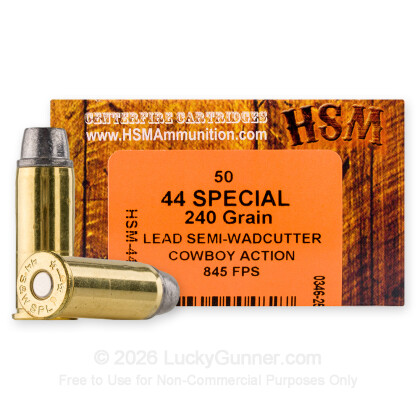 Image 1 of 44 Special Ammo from HSM Ammunition Image 1 of HSM Ammunition .44 Special Ammo