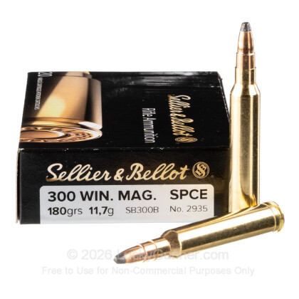 Image 1 of Sellier & Bellot 300 Winchester Magnum Ammo