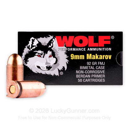 Image 1 of Wolf 9mm Makarov (9x18mm) Ammo