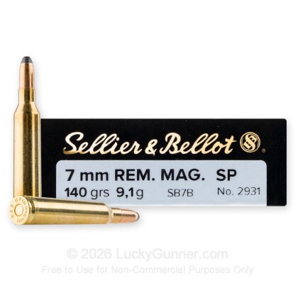 Image 1 of Shop by Popular Brand from Sellier & Bellot Image 1 of Sellier & Bellot 7mm Remington Magnum Ammo