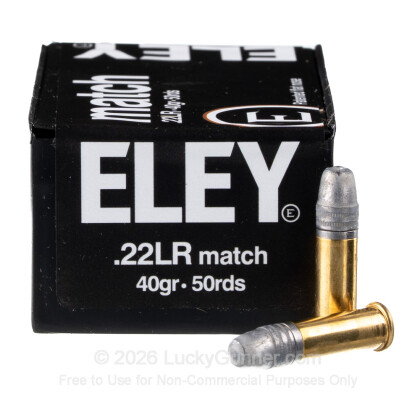 Large image of Bulk 22 LR Ammo For Sale - 40 Grain LFN Ammunition in Stock by Eley Match - 500 Rounds