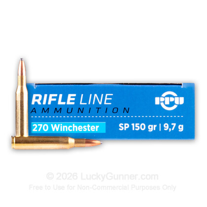 Large image of Bulk 270 Win Ammo In Stock  - 150 gr Prvi Partizan SP Ammunition For Sale Online - 500 Rounds
