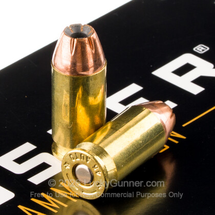 Large image of Premium 45 ACP Ammo For Sale - 230 Grain Jacketed Hollow Point Ammunition in Stock by Nosler - 50 Rounds