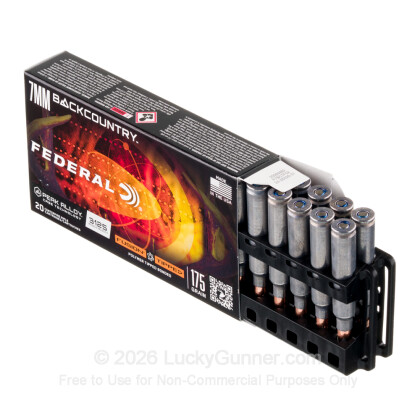 Large image of Federal Fusion Tipped 7mm Backcountry Ammo For Sale - 175 Grain Bonded Polymer Tip - 20 Rounds