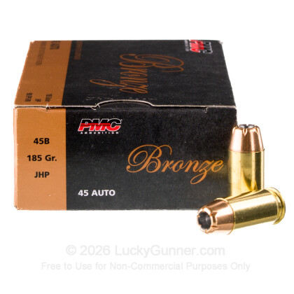 Large image of Cheap 45 ACP JHP Ammo For Sale - 185 gr JHP Ammunition by PMC In Stock - 50 Rounds