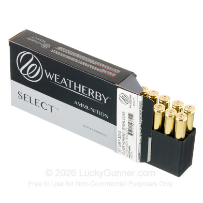 Large image of Premium 257 Weatherby Mag Ammo For Sale - 100 Grain InterLock Ammunition in Stock by Weatherby - 20 Rounds