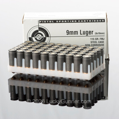 Image 3 of Tula Cartridge Works 9mm Luger (9x19) Ammo