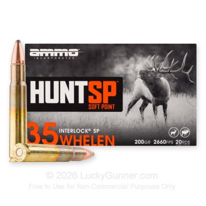 Large image of Ammo Inc. Hunt 35 Whelen Ammo For Sale - 200gr SP - 20rds