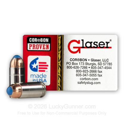 Large image of Premium 9mm Ammo For Sale - 80 Grain Pre-Fragmented HP Ammunition in Stock by Glaser Safety Slug - 20 Rounds