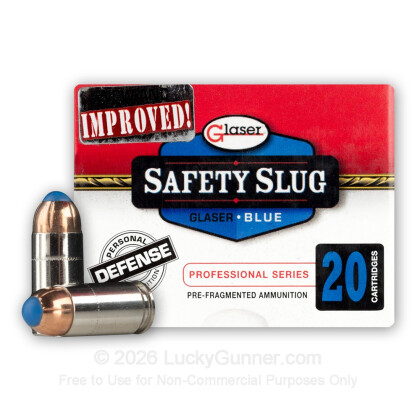 Large image of Premium 9mm Ammo For Sale - 80 Grain Pre-Fragmented HP Ammunition in Stock by Glaser Safety Slug - 20 Rounds
