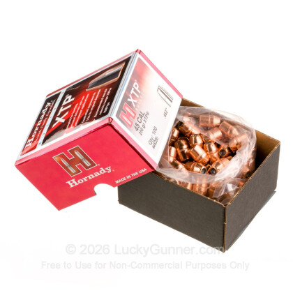 Large image of Bulk 45 Colt Bullets For Sale - 250 Grain XTP JHP Bullets in Stock by Hornady - 100