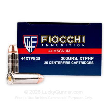 Large image of Cheap 44 Magnum Ammo For Sale – 200 Grain JHP Ammunition in Stock by Fiocchi - 25 Rounds