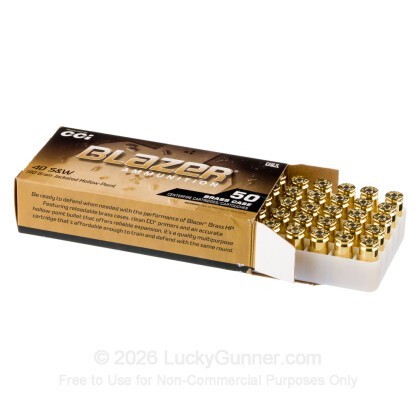 Image 3 of Blazer Brass .40 S&W (Smith & Wesson) Ammo