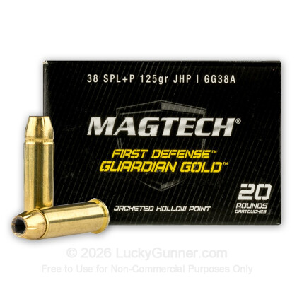 Large image of 38 Special +P Ammo For Sale - 125 gr Magtech Guardian Gold Ammo Online
