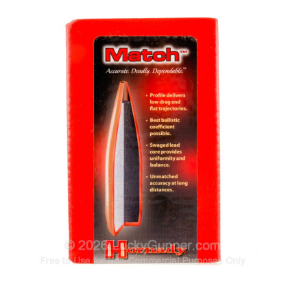 Large image of Cheap 338 Lapua Magnum Bullets For Sale - 285 Grain HPBT Match Bullets in Stock by Hornady - 50