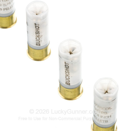 Large image of Cheap 12 Gauge Ammo For Sale - 2-3/4” 9 Pellets #1 Buckshot Ammunition in Stock by Fiocchi Low Recoil - 80 Rounds in Field Box