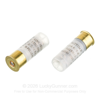 Large image of Cheap 12 Gauge Ammo For Sale - 2-3/4” 9 Pellets #1 Buckshot Ammunition in Stock by Fiocchi Low Recoil - 80 Rounds in Field Box