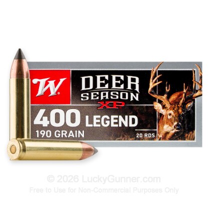 Large image of Winchester Deer Season XP 400 Legend Ammo For Sale - 190 Grain Extreme Point - 20 Rounds