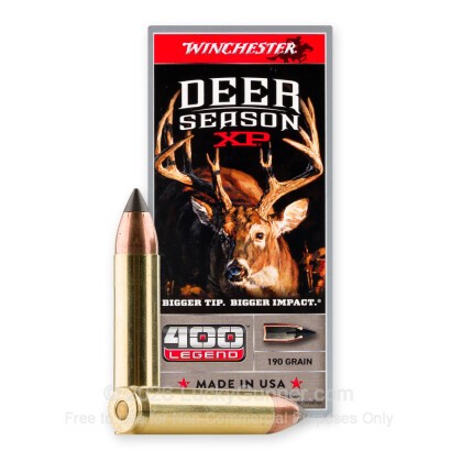 Large image of Winchester Deer Season XP 400 Legend Ammo For Sale - 190 Grain Extreme Point - 20 Rounds