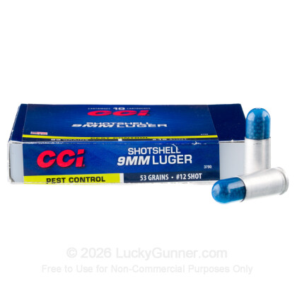 Large image of Cheap 9mm shotshell ammo - #12 Shot - CCI for sale online - 10 Rounds