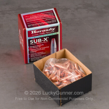 Large image of 300 BLK (.308") Bullets for Sale - Hdy 190gr Sub-X - 100pcs