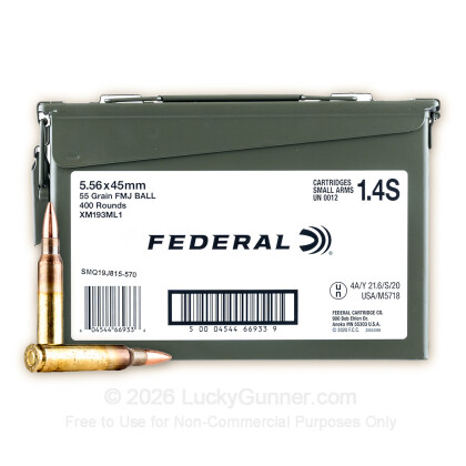 Image 1 of Federal 5.56x45mm Ammo