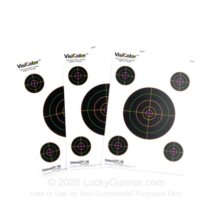 Large image of Champion VisiColor 5 Bull's Eye Targets For Sale - Reactive Indicator Targets In Stock