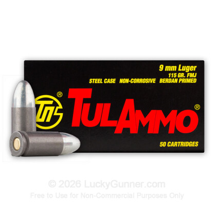Image 2 of Tula Cartridge Works 9mm Luger (9x19) Ammo