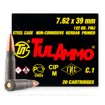 Image 2 of Tula Cartridge Works 7.62X39 Ammo