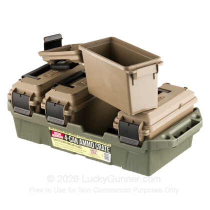 Large image of MTM Case-Gard Dark Earth/Forest Green Brand New 4 30 Cal Ammo Can Crates For Sale