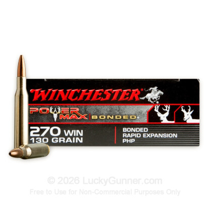 Large image of Premium 270 Ammo For Sale - 130 Grain HP Ammunition in Stock by Winchester Power Max - 20 Rounds