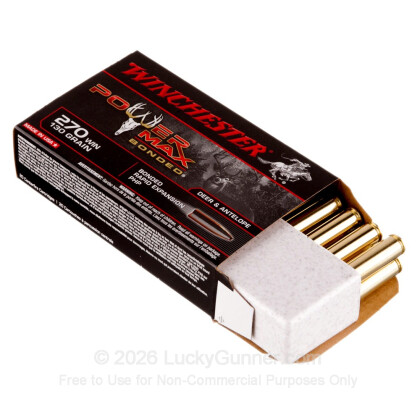 Large image of Premium 270 Ammo For Sale - 130 Grain HP Ammunition in Stock by Winchester Power Max - 20 Rounds