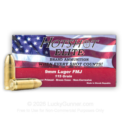 Image 2 of 9mm Ammo from Hotshot Ammunition Image 2 of Hotshot Ammunition 9mm Luger (9x19) Ammo