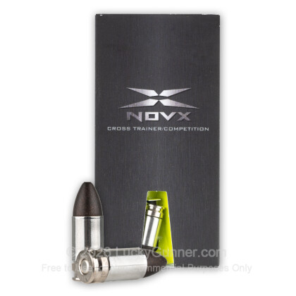 Large image of Premium 9mm +P Frangible Ammo For Sale - 65 Grain Frangible Ammunition in Stock by NovX Cross Trainer/Competition - 51 Rounds