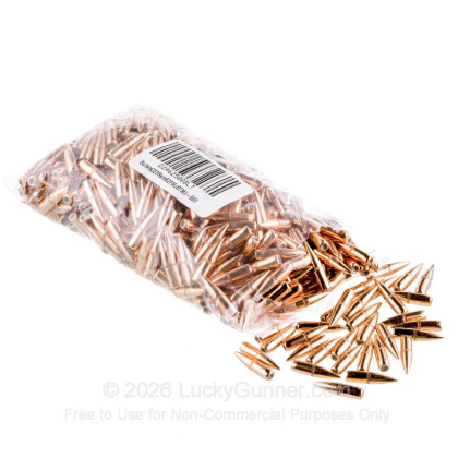 Large image of Bulk 223 Rem Bullets (.224) For Sale - 62 Grain FMJ-BT Bullets in Stock by General Dynamics - 500