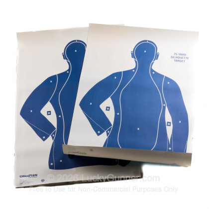 Large image of  Cheap Targets - Champion - Blue B21-E LE Paper Silhouette In Stock - 100 Targets 