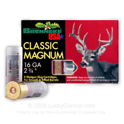 Image 2 of Brenneke Slugs 16 Gauge Ammo