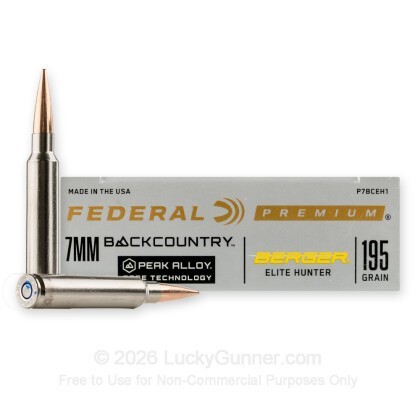 Large image of Federal 7mm Backcountry Ammo For Sale - 195 Grain Elite Hunter - 20 Rounds