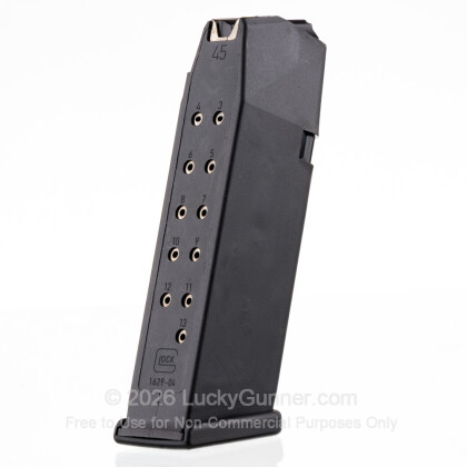 Large image of Premium 45 ACP Magazine For Sale - 13 Round 45 ACP Magazine in Stock by Glock for 45 ACP Glocks - 1 Magazine