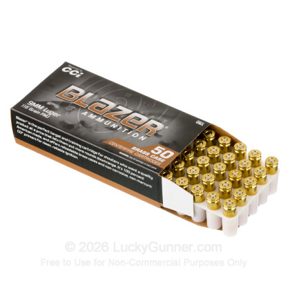 Image 3 of Blazer Brass 9mm Luger (9x19) Ammo