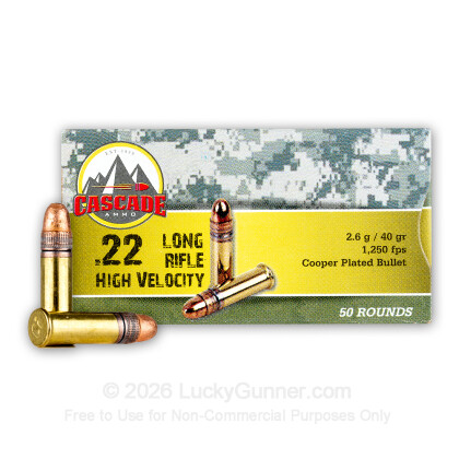 Image 1 of Cascade International .22 Long Rifle (LR) Ammo