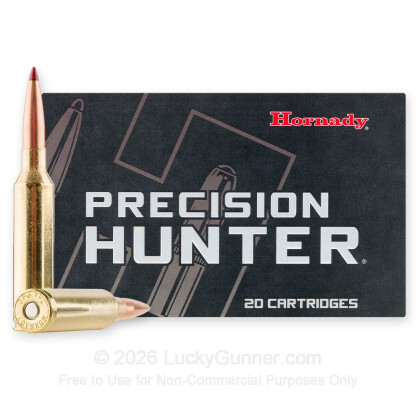 Large image of Premium 7mm PRC Ammo For Sale - 175 Grain ELD-X Ammunition in Stock by Hornady Precision Hunter - 20 Rounds