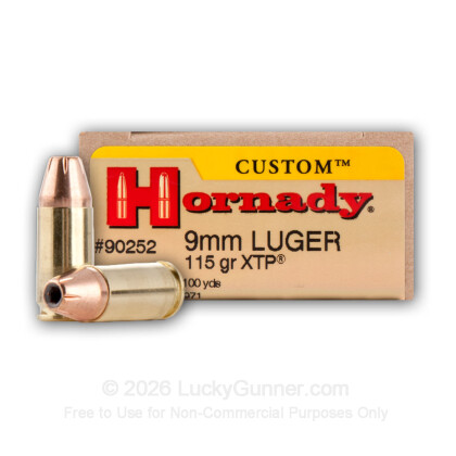 Image 1 of 9mm Ammo from Hornady Image 1 of Hornady 9mm Luger (9x19) Ammo