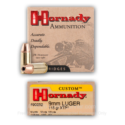 Image 4 of 9mm Ammo from Hornady Image 4 of Hornady 9mm Luger (9x19) Ammo