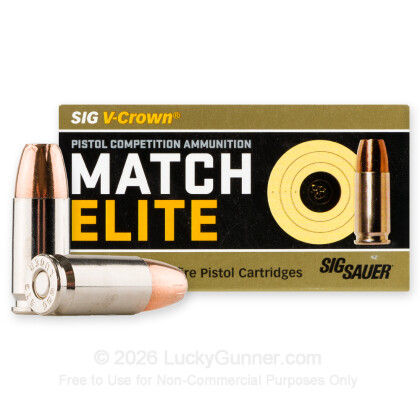 Image 2 of 9mm Ammo from SIG SAUER Image 2 of SIG SAUER 9mm Luger (9x19) Ammo