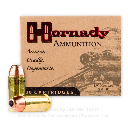 Large image of 40 S&W Ammo For Sale - 180 gr Jacketed Hollow Point XTP Hornady Ammunition In Stock - 20 Rounds