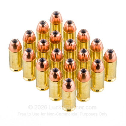 Large image of 40 S&W Ammo For Sale - 180 gr Jacketed Hollow Point XTP Hornady Ammunition In Stock - 20 Rounds