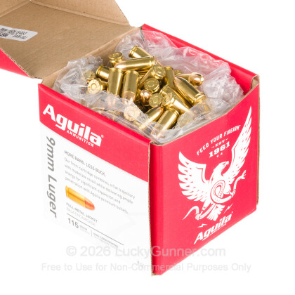 Image 2 of 9mm Ammo from Aguila Image 2 of Aguila 9mm Luger (9x19) Ammo